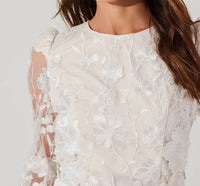 Astr - Bryne Floral Appliqué Top - blouses - clothing - polyester