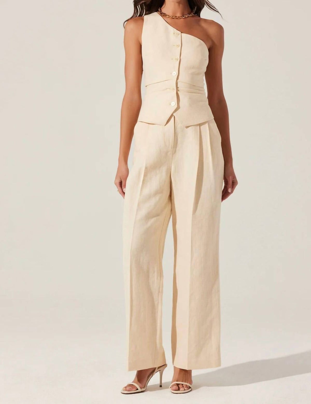 Astr - Bryony Linen Blend Pleated Pants