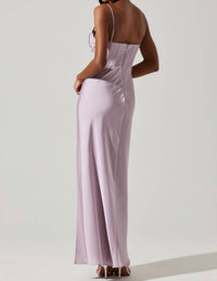 Astr - Cannes Satin Bustier Maxi Dress