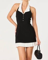 Astr - Casandra Collared Halter Dress