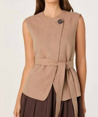 Astr - Darrien Belted Asymmetric Vest