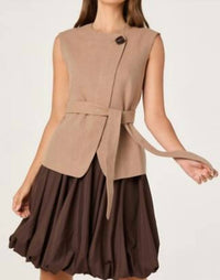 Astr - Darrien Belted Asymmetric Vest