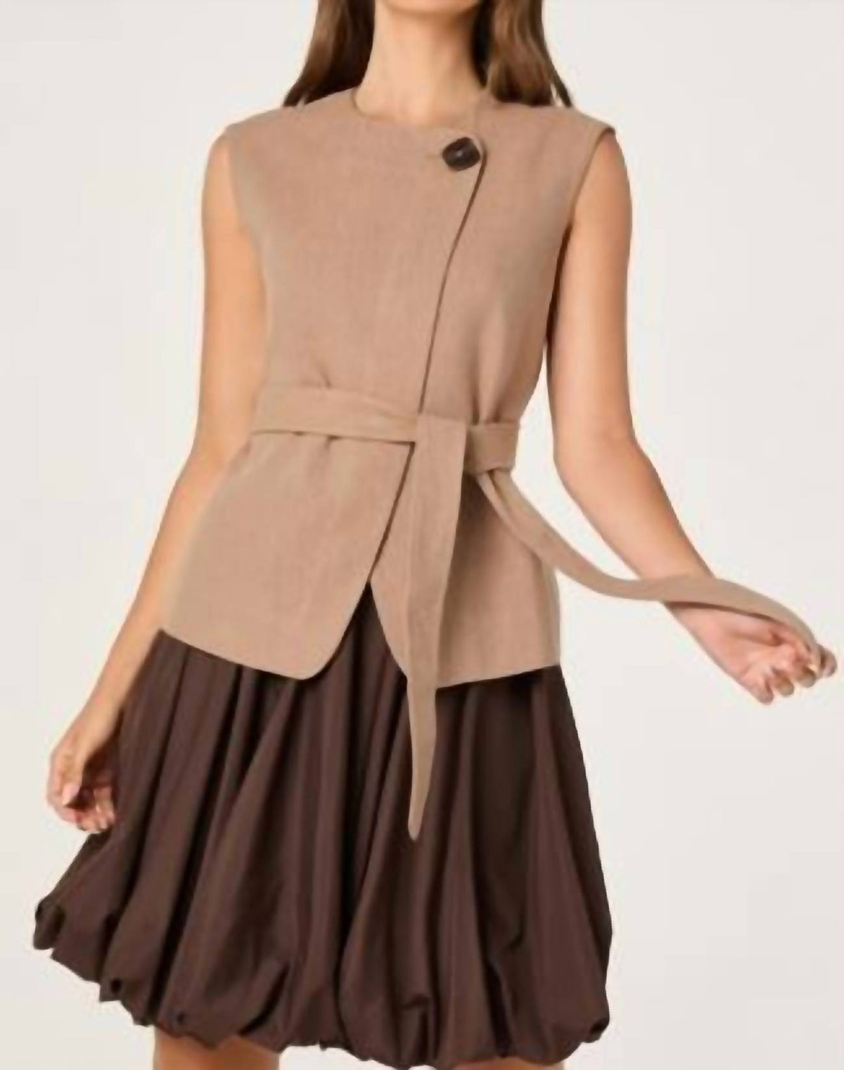 Astr - Darrien Belted Asymmetric Vest