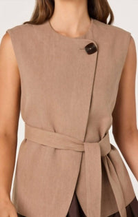 Astr - Darrien Belted Asymmetric Vest