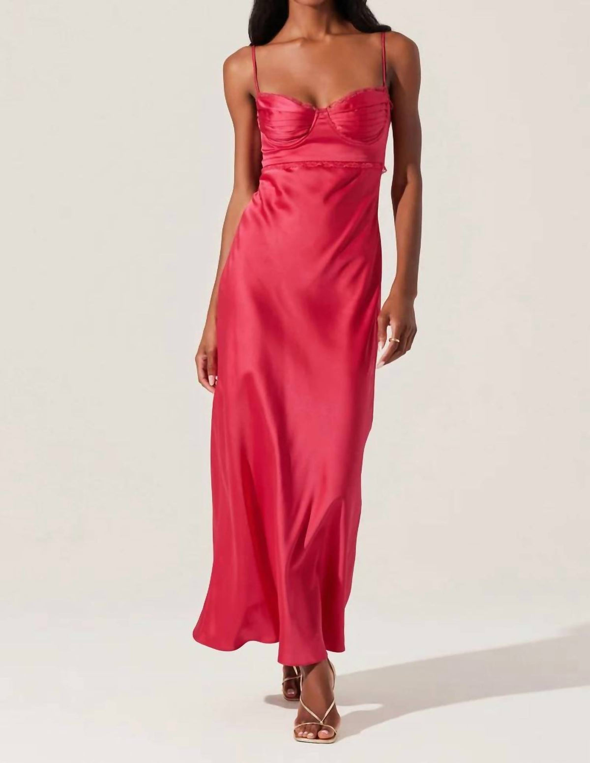 Astr - Florianne Satin Maxi Dress