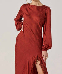 Astr - Ilaria Jacquard Midi Dress