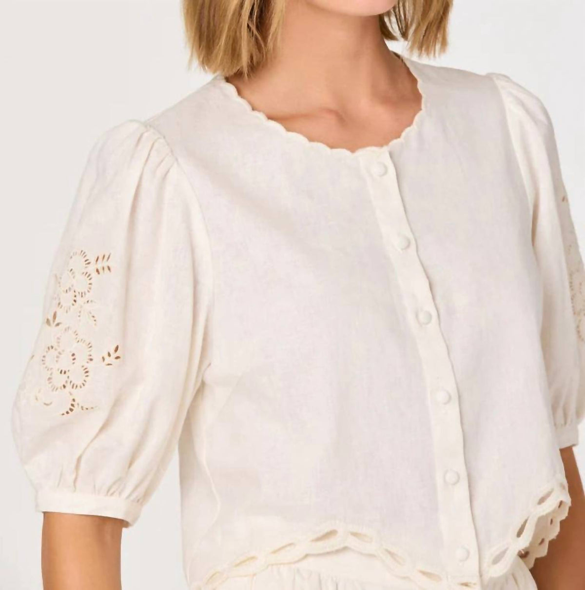 Astr - Joellyn Button Front Top