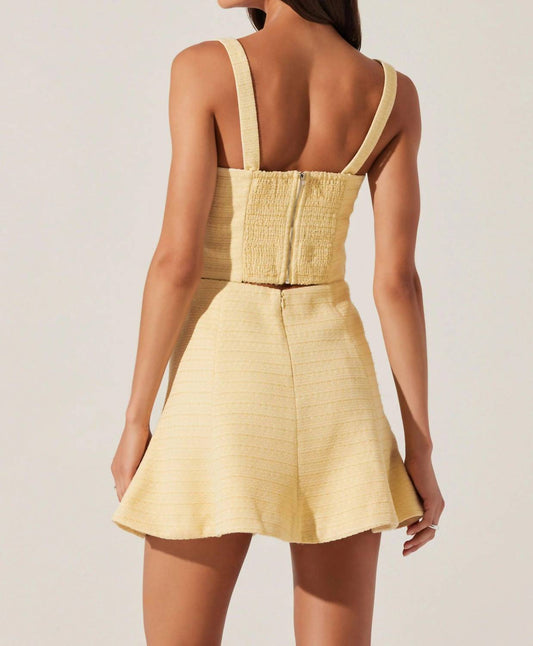 Astr - Kiona Tweed Bow Top - clothing - crop - tops - polyester