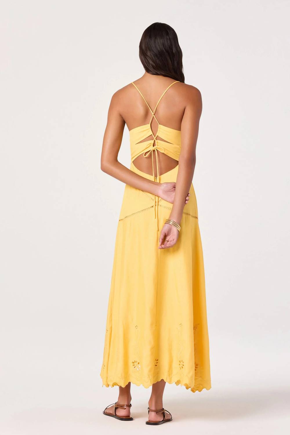 Astr - Lainey Eyelet Midi Dress