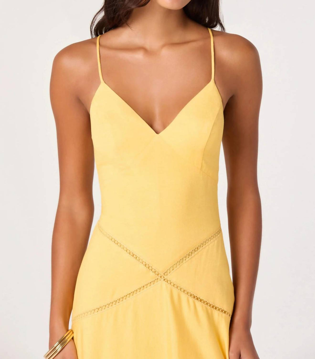 Astr - Lainey Eyelet Midi Dress