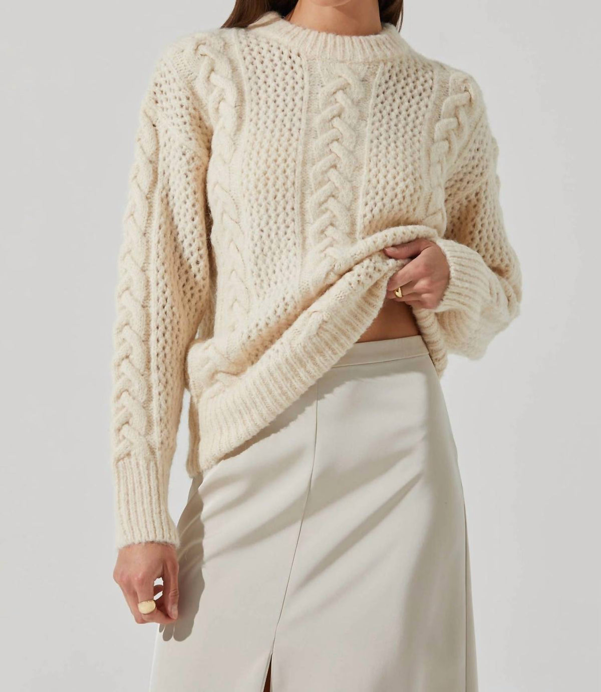 Astr - Lisbeth Cable Knit Sweater