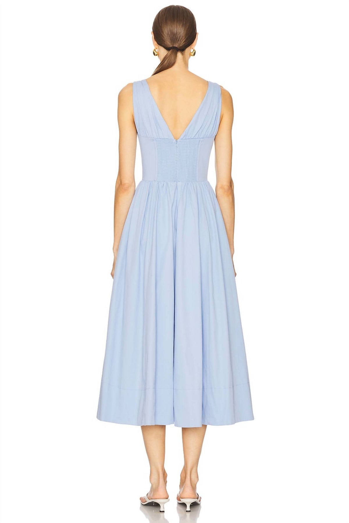 Astr - Maili Corset Poplin Midi Dress