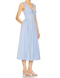 Astr - Maili Corset Poplin Midi Dress