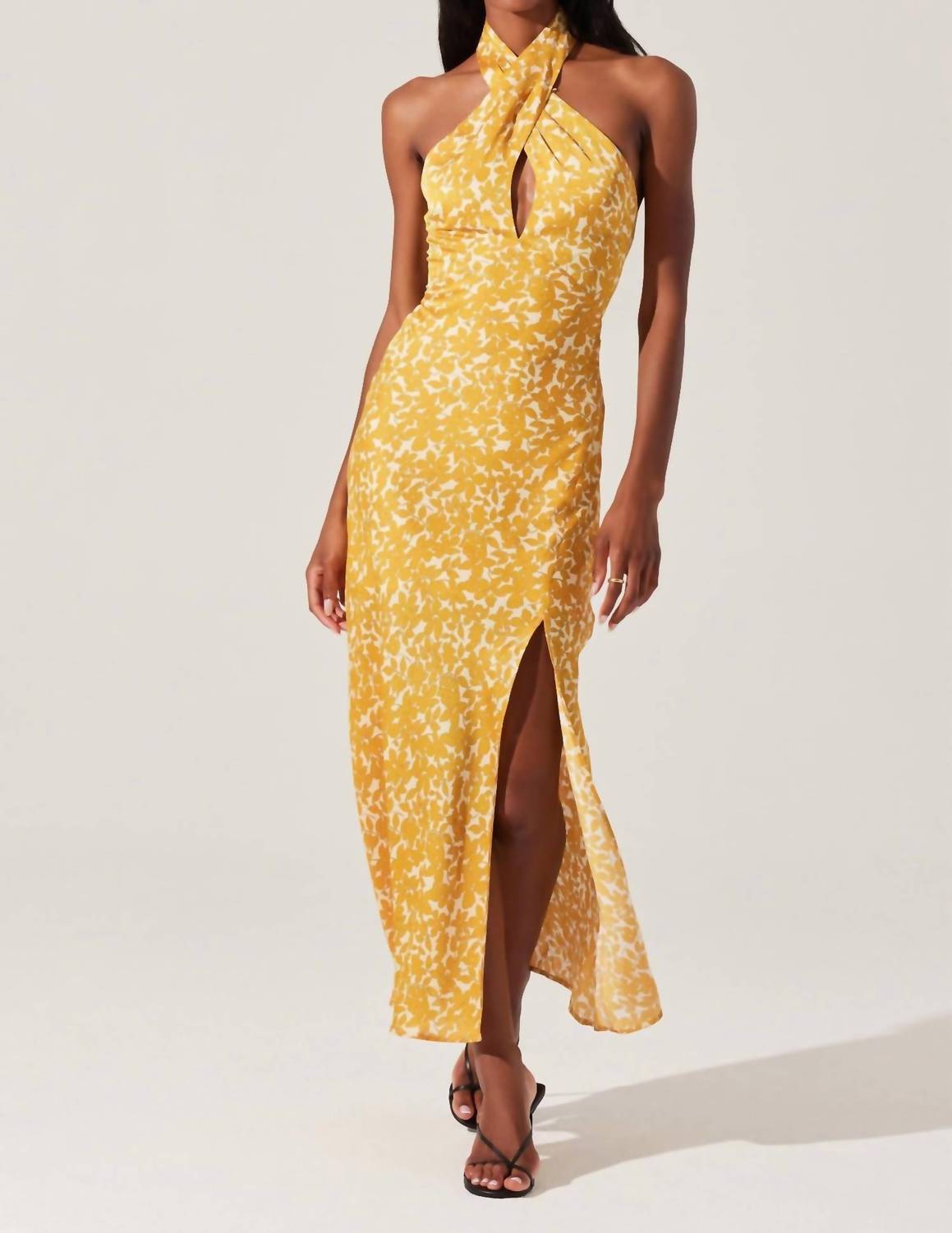 Astr - Marissa Floral Halter Neck Dress - clothing - dresses - floral