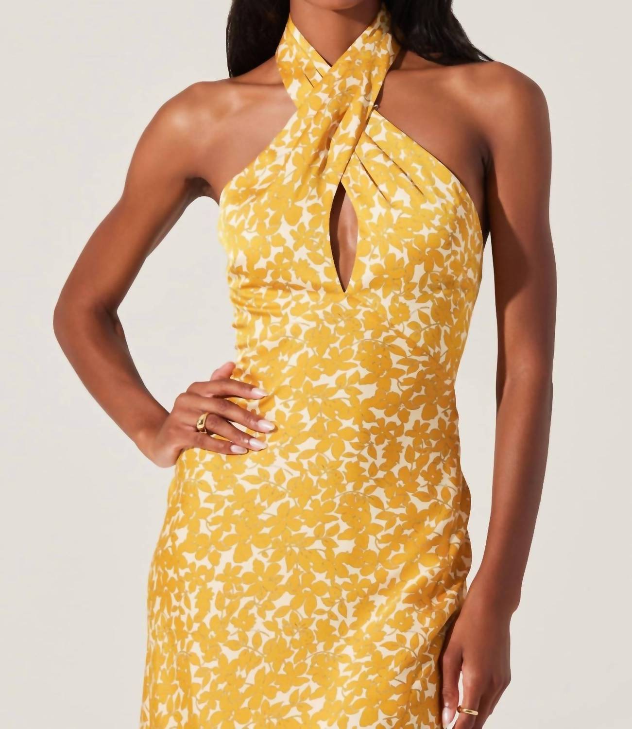 Astr - Marissa Floral Halter Neck Dress - clothing - dresses - floral