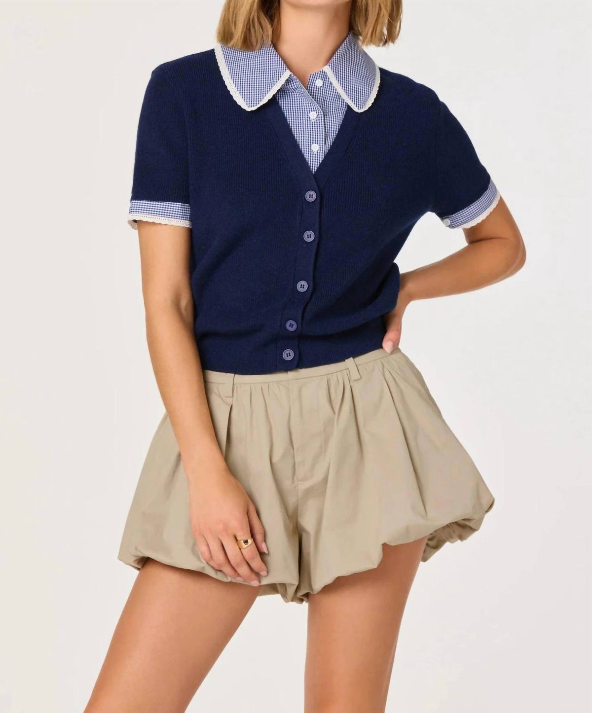 Astr - Marlee Classic Button-front Cardigan