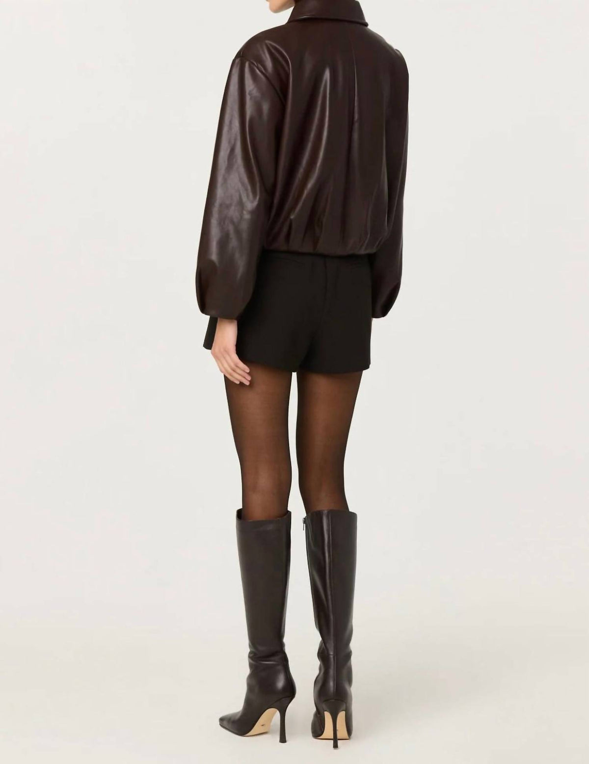 Astr - Raevin Faux Leather Bomber Jacket