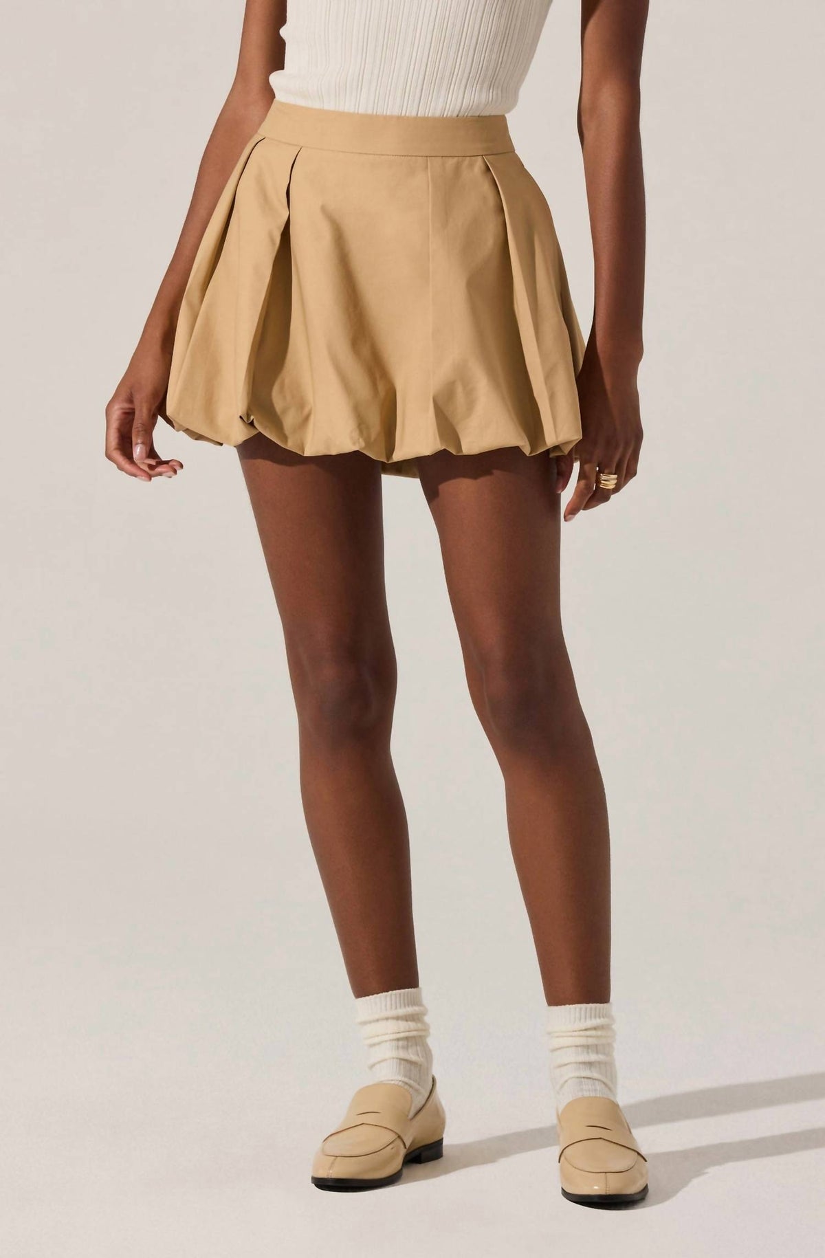 Astr - Toini Pleated Bubble Mini Skort