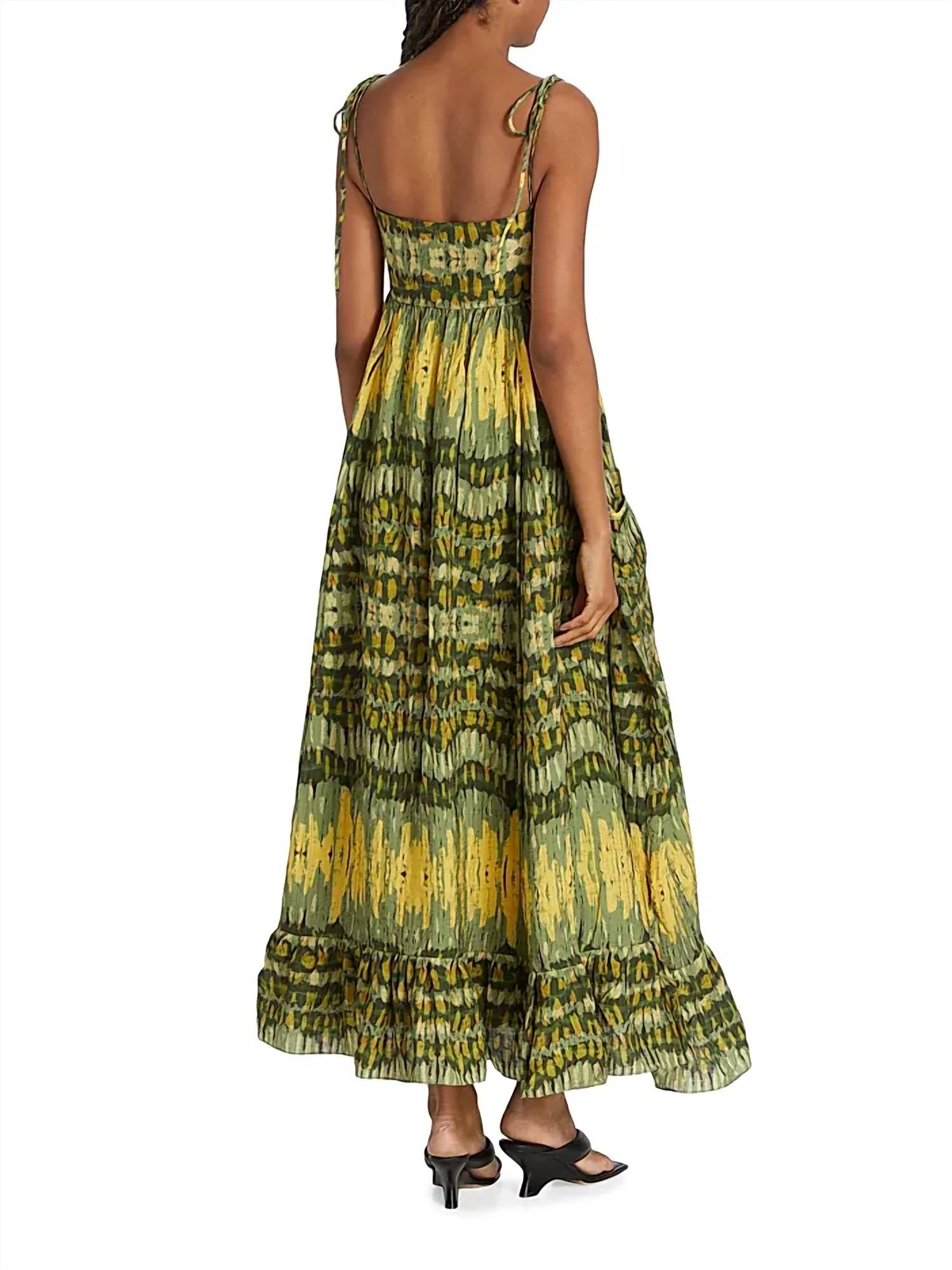Atelier - Viviana Geometric Braided Maxi Dress - clothing - cotton - dresses