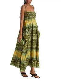 Atelier - Viviana Geometric Braided Maxi Dress - clothing - cotton - dresses