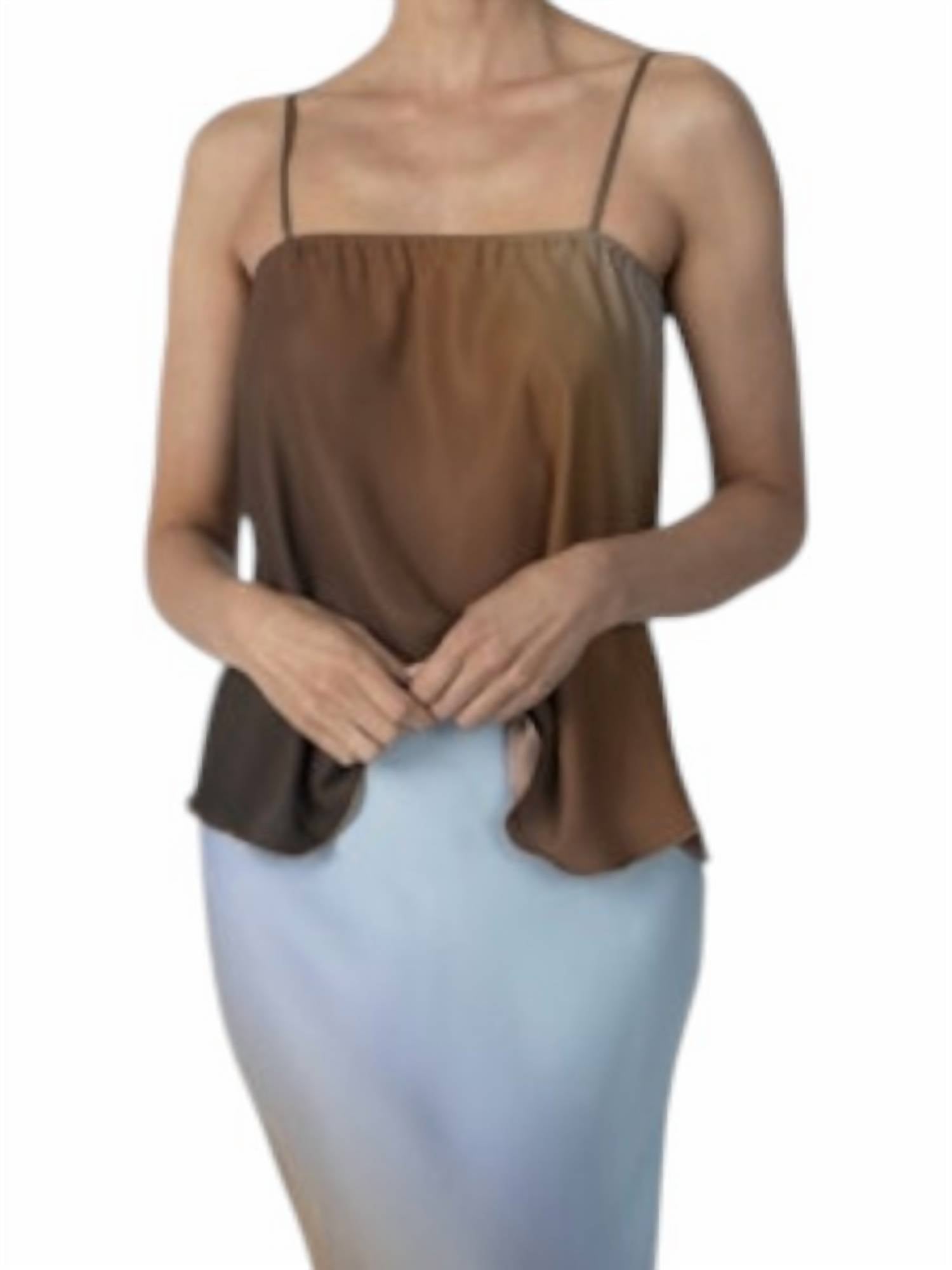 Atm - A - line Tank Top - brown - clothing - solid