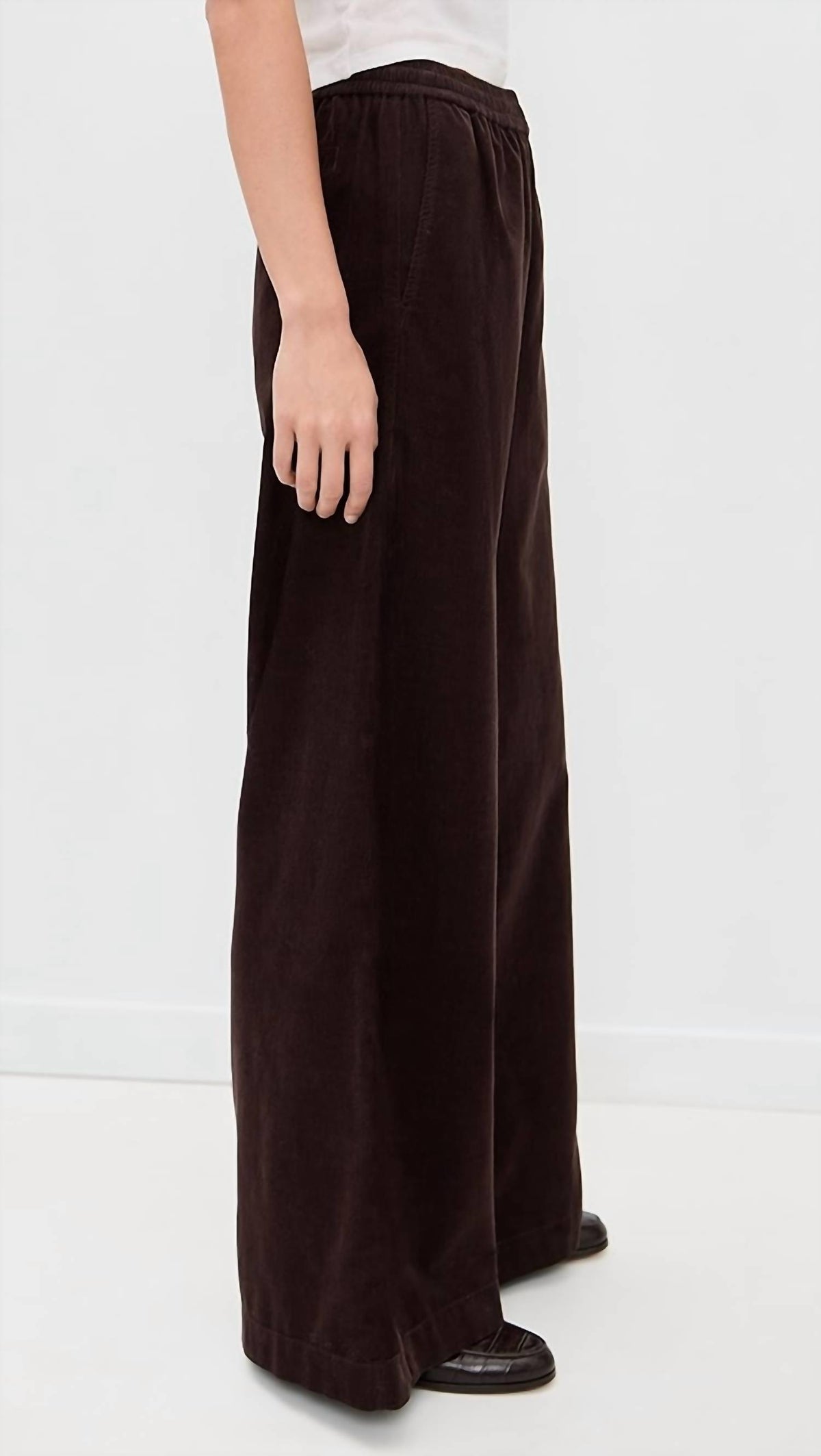 Atm - Corduroy Wide Leg Pull On Pant