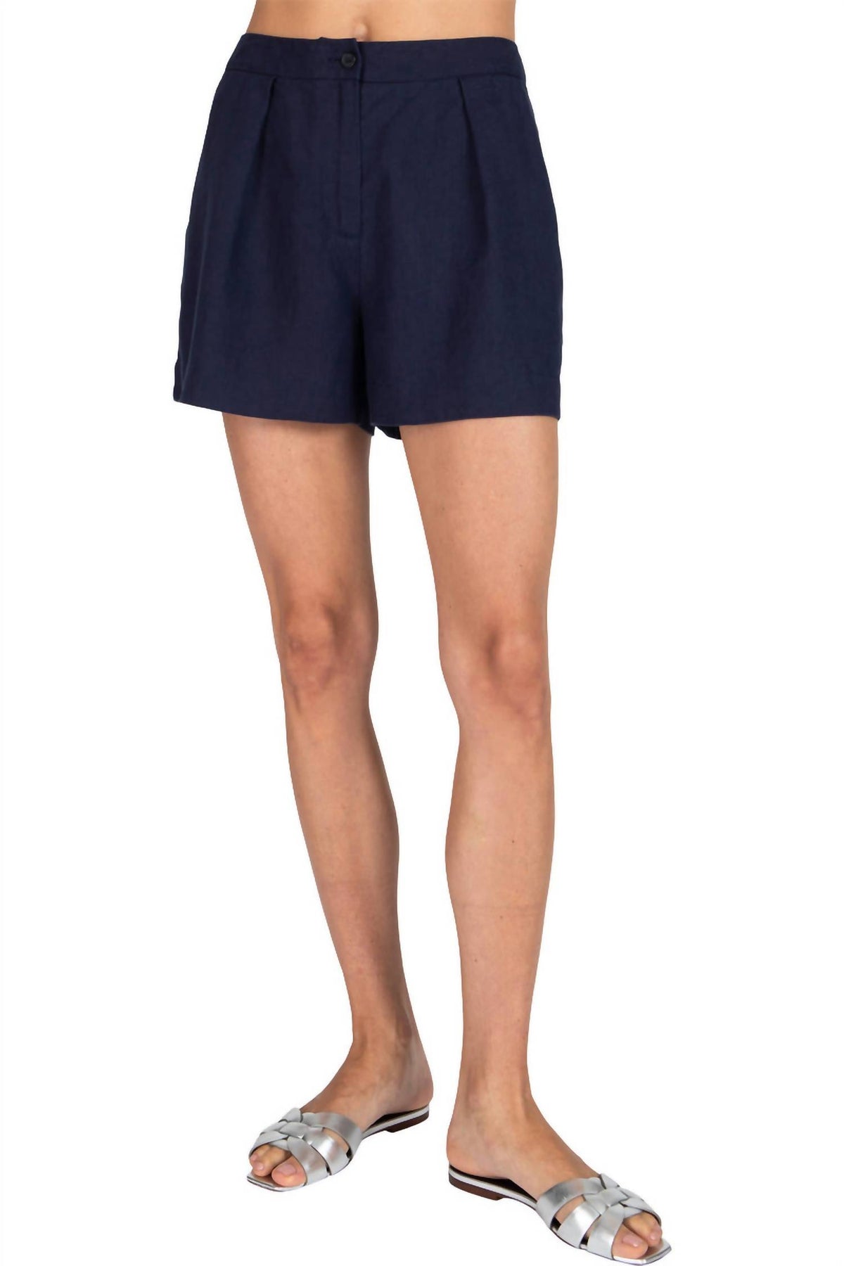 Atm - Linen Pleated Shorts