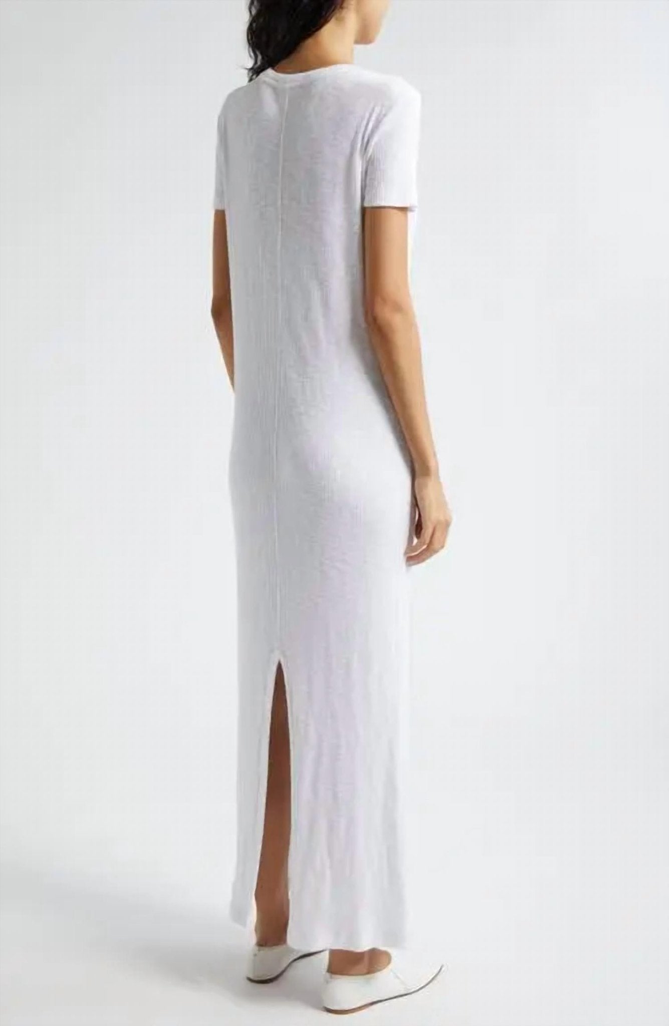 Atm - Rib Short Sleeve Maxi Dress - clothing - cotton - dresses