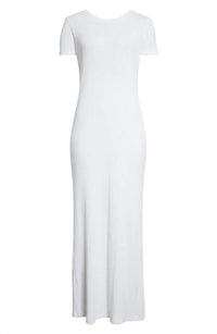 Atm - Rib Short Sleeve Maxi Dress - clothing - cotton - dresses