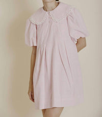 Aureum - Blushing Seersucker Mini Dress - clothing - dresses - mini