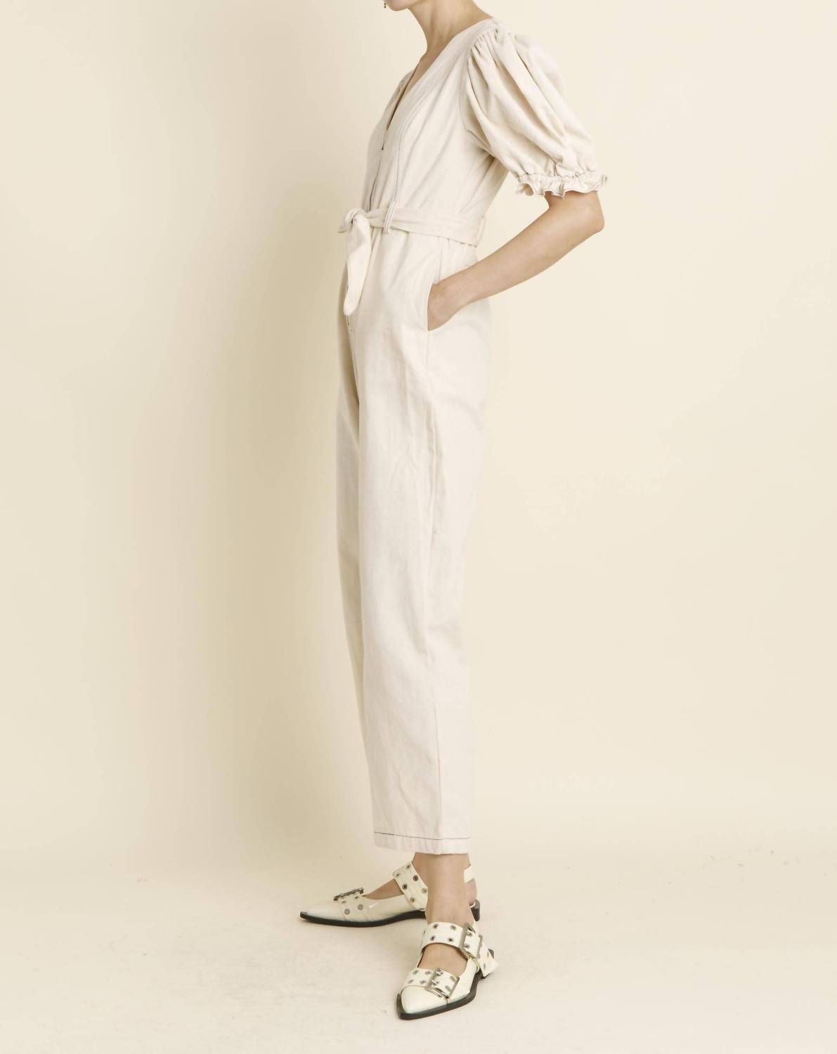 Aureum - Contrast Stitch Jumpsuit