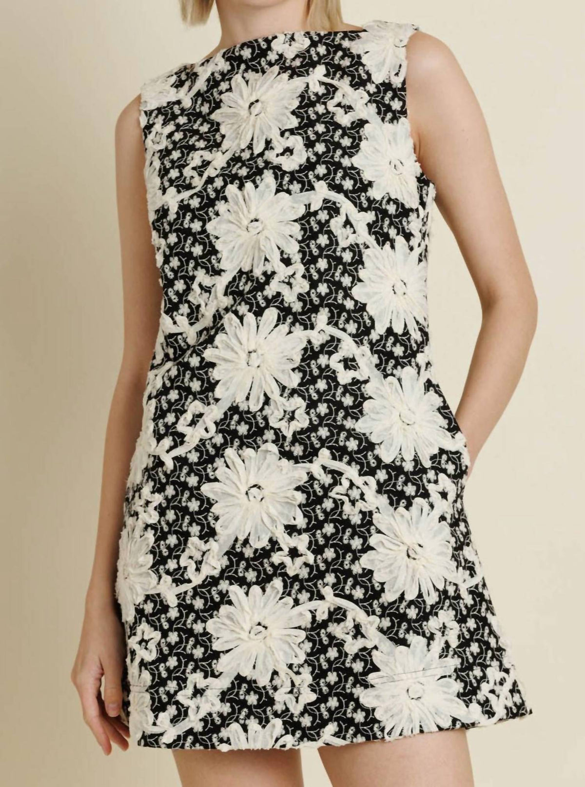 Aureum - Embroidered Twill Mini Dress