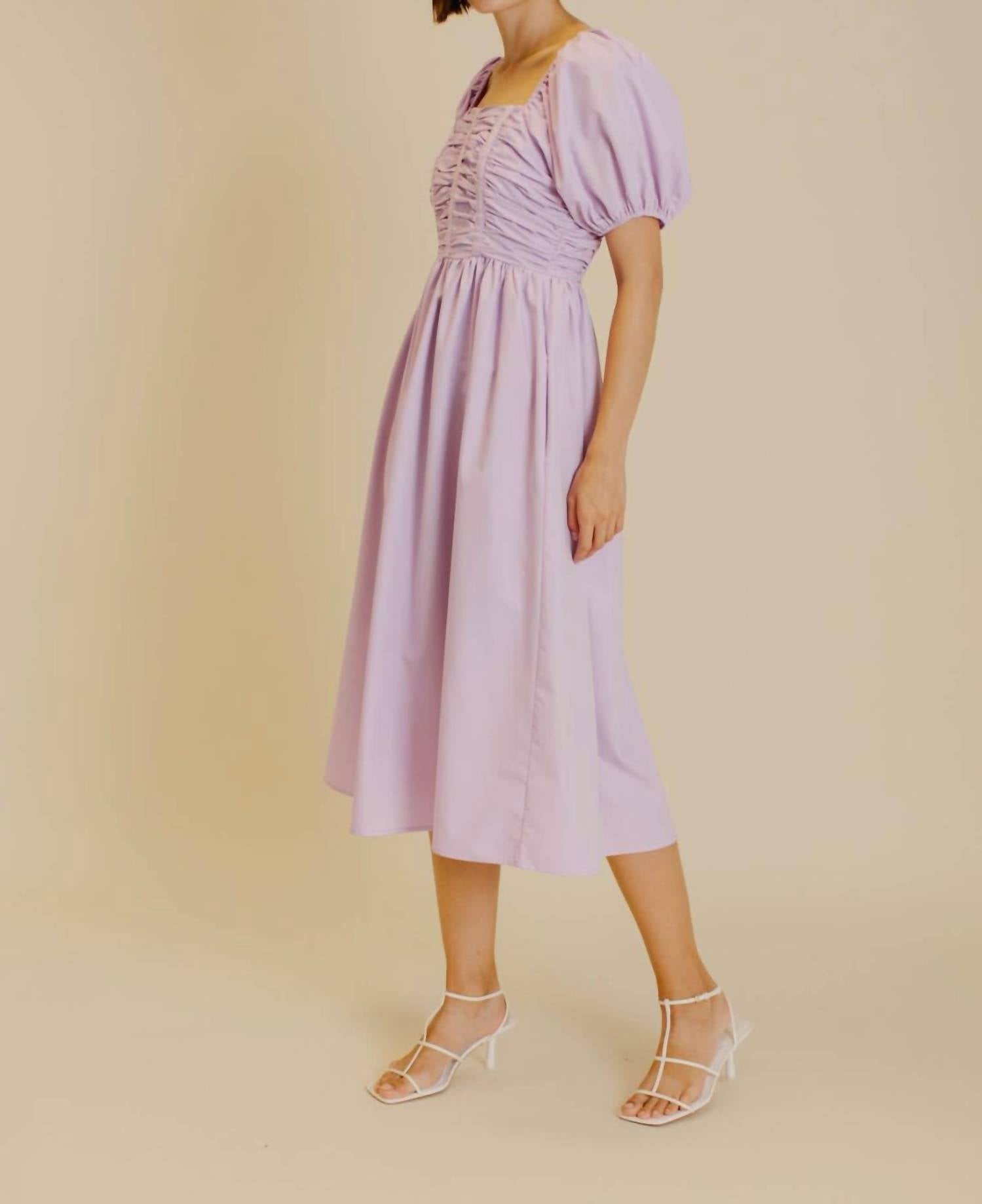 Aureum - Grosgrain Midi Dress - clothing - dresses - midi