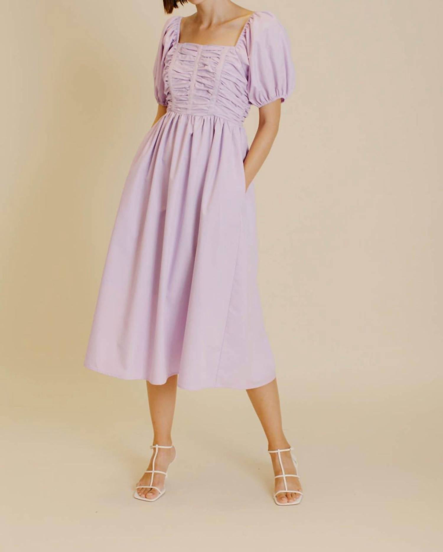 Aureum - Grosgrain Midi Dress - clothing - dresses - midi