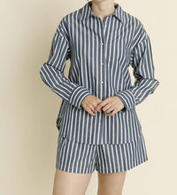 Aureum - Palmer Button Down Shirt And Short Set