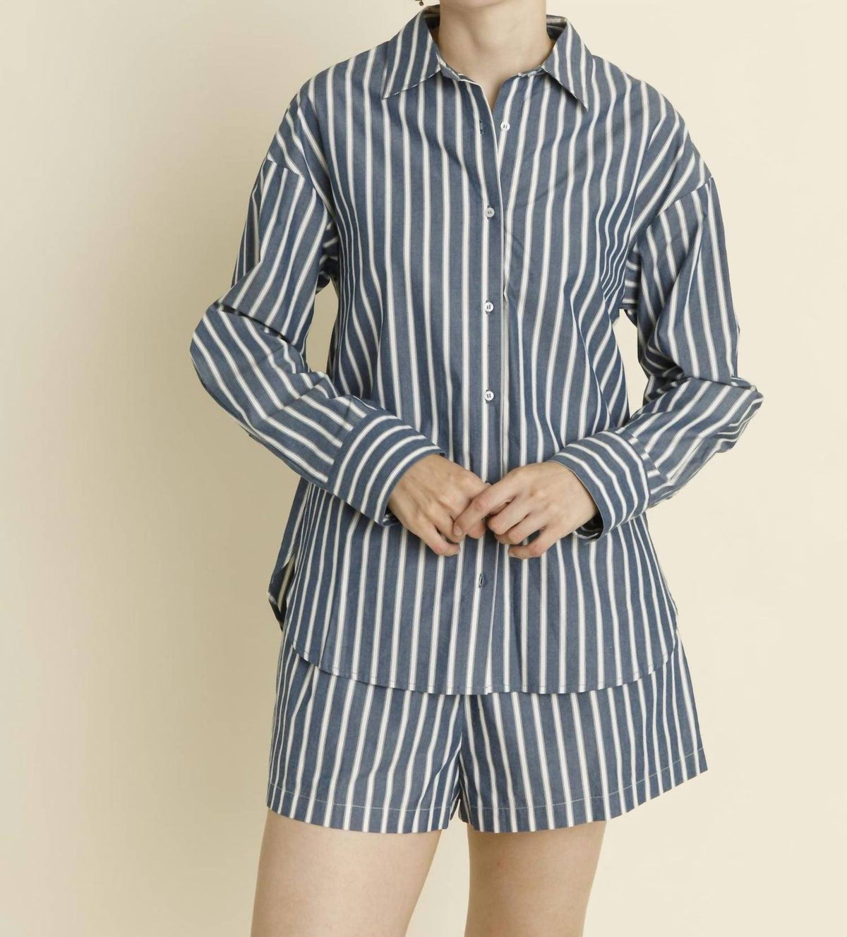 Aureum - Palmer Button Down Shirt And Short Set