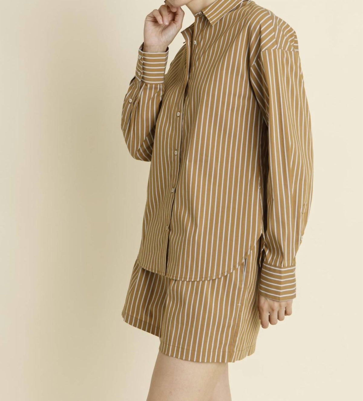 Aureum - Palmer Button Down Top And Short Set