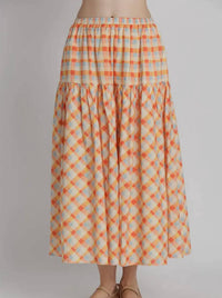 Aureum - PLAID MIDI SKIRT