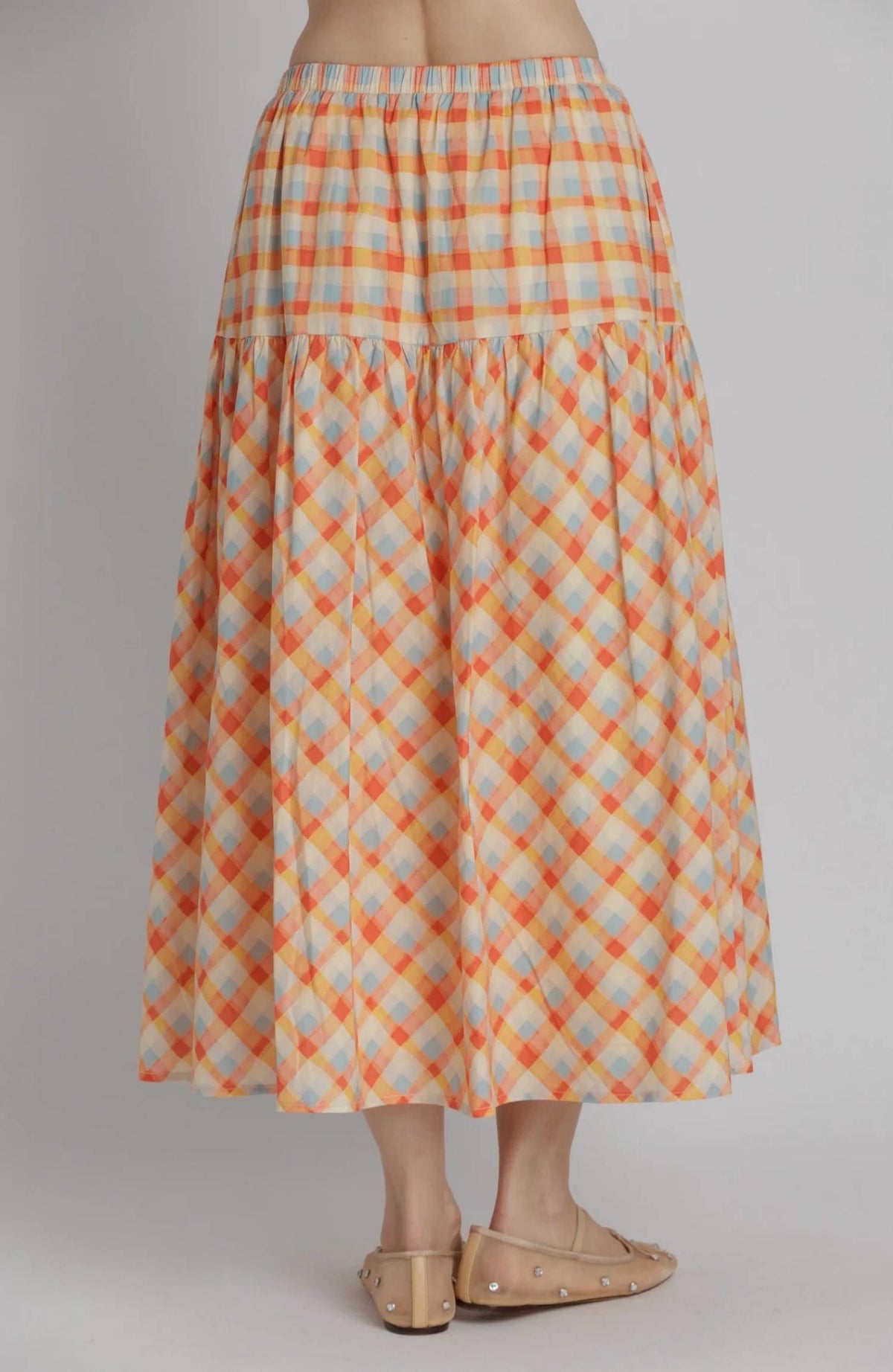 Aureum - PLAID MIDI SKIRT
