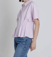 Aureum - Pleated Summer Button Down Shirt
