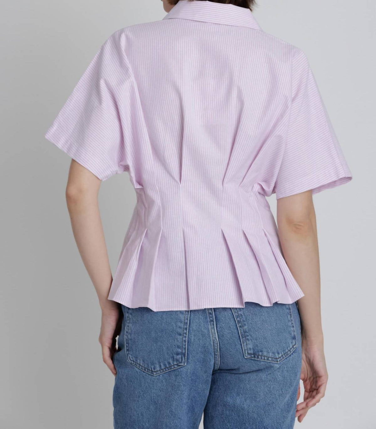 Aureum - Pleated Summer Button Down Shirt