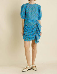 Aureum - Ruched Sash Mini Dress