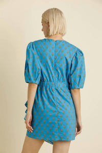 Aureum - Ruched Sash Mini Dress
