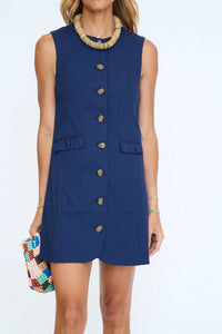 Aureum - Ruffle Pocket Button Down Dress
