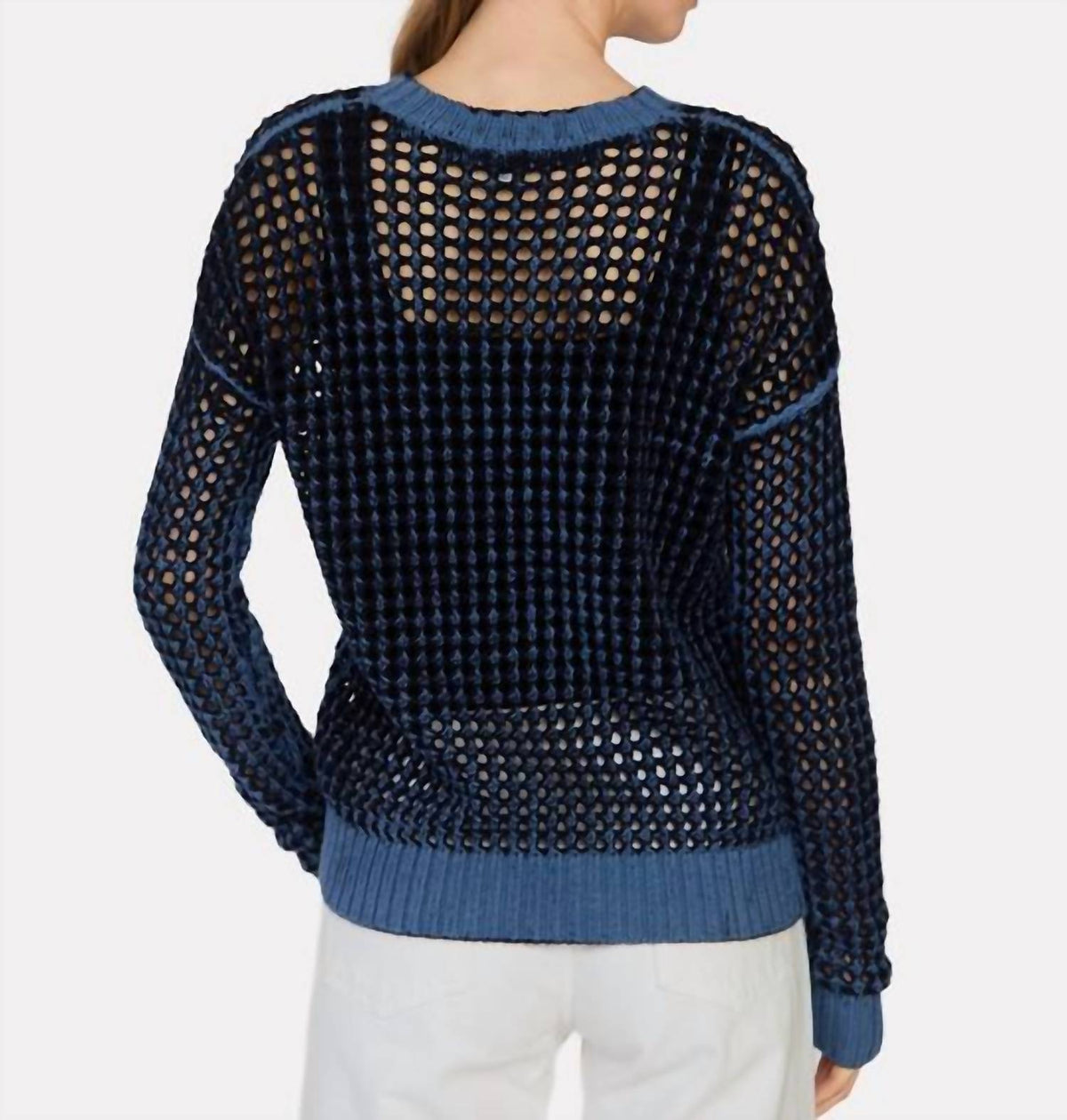 Autumn Cashmere - Inked Chunky Mesh Crew Sweater
