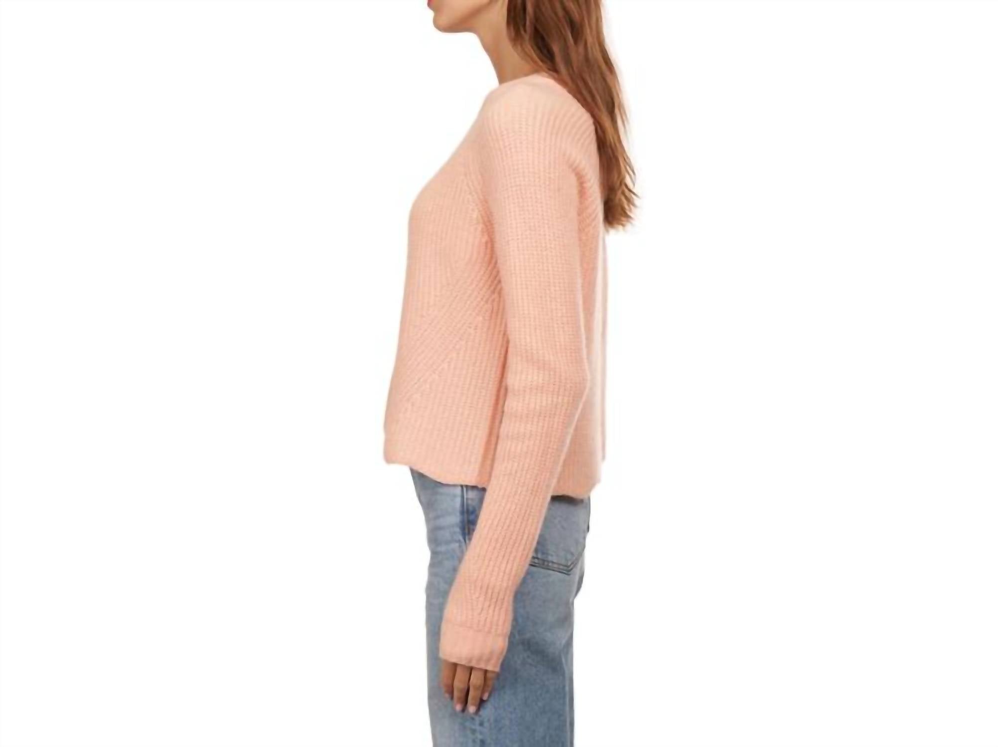 Autumn Cashmere - Scalloped Shaker Sweater - beige - cashmere - clothing