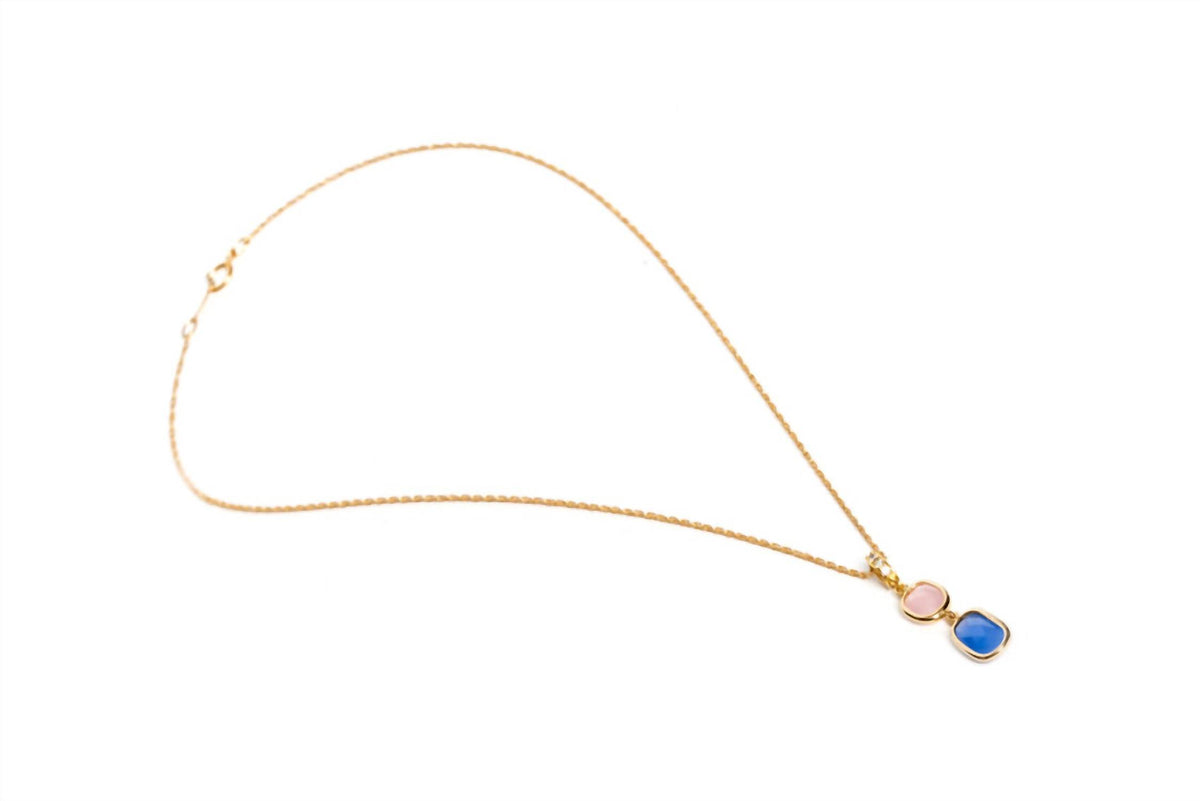 Avenue Chic - Women's Rectangular Drop Necklace