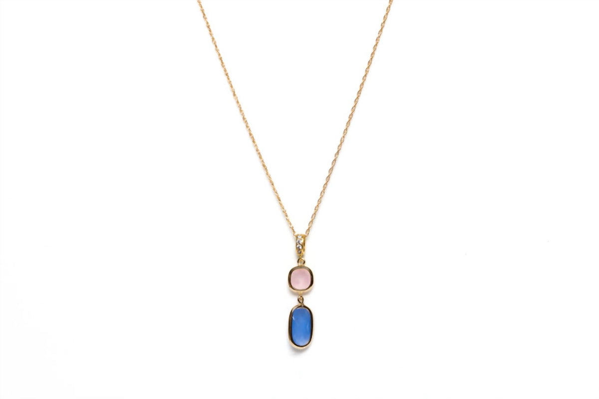 Avenue Chic - Women's Rectangular Drop Necklace