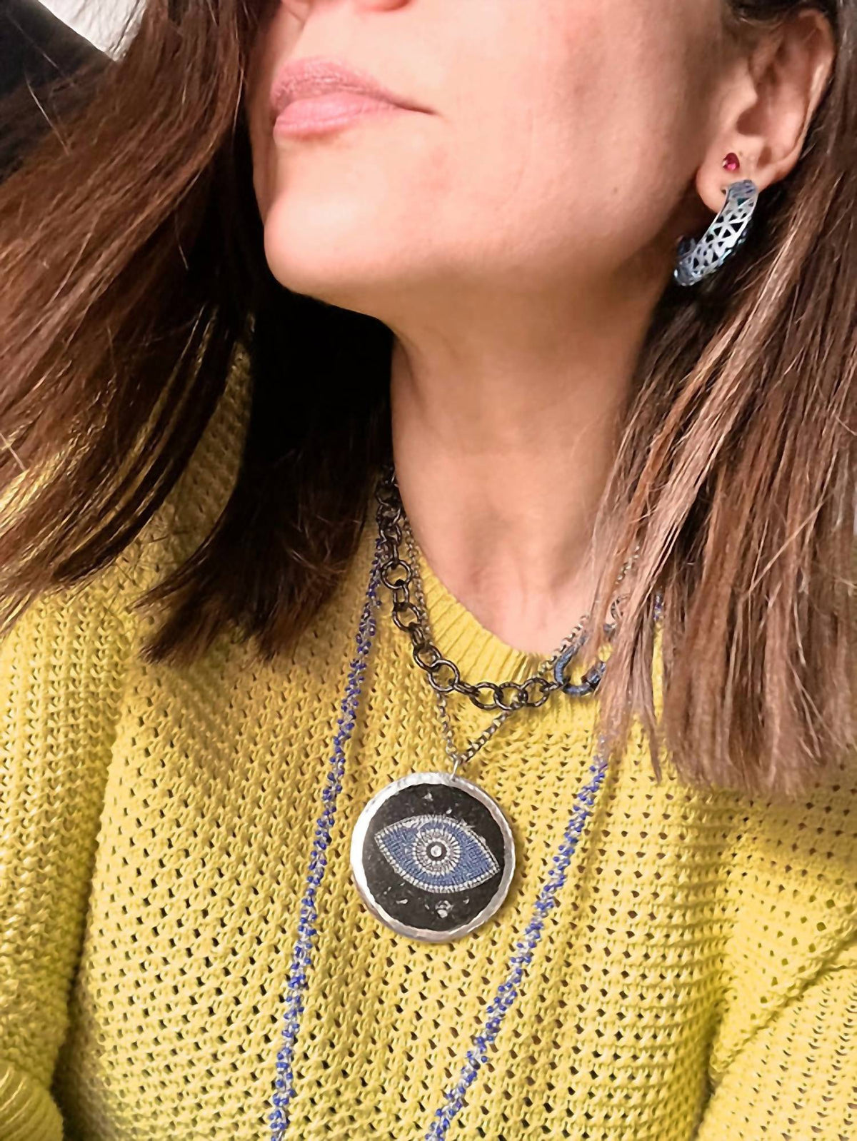 Avenue Chic - Women's Evil Eye Pendant Necklace