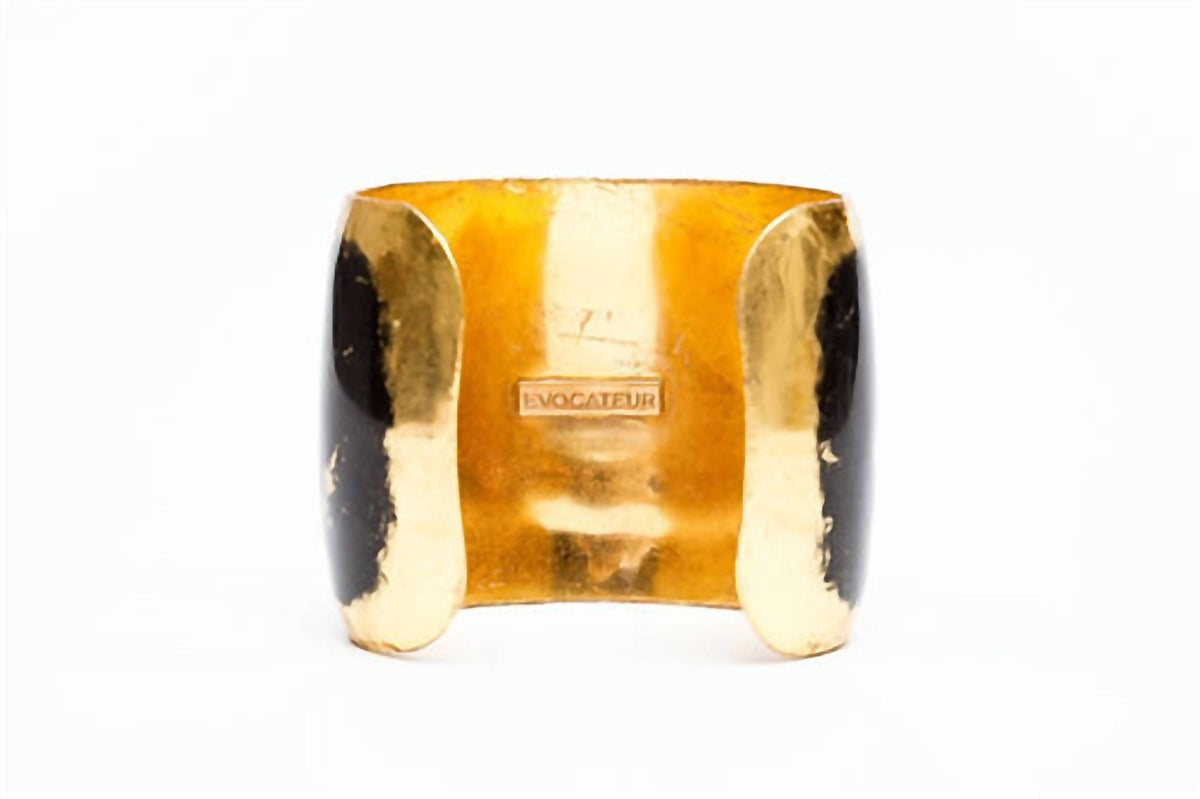 Avenue Chic - Women's Gold Leaf Evil Eye Cuff